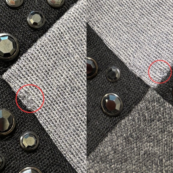 Bob Mackie Vintage Strapless Dress Grey With Rhinestones Size 8 - Picture 7 of 7